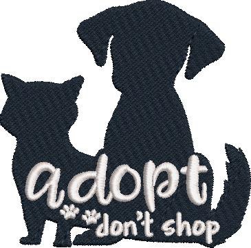 Adopt Dogs Embroidery Design Adopt Dogs Embroidery Design