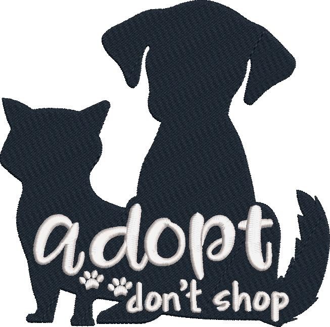 Adopt Dogs Embroidery Design Adopt Dogs Embroidery Design