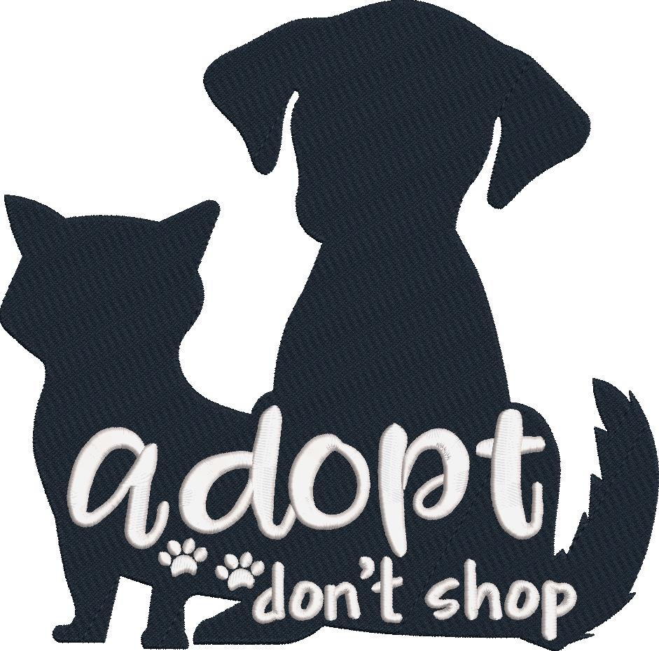 Adopt Dogs Embroidery Design Adopt Dogs Embroidery Design
