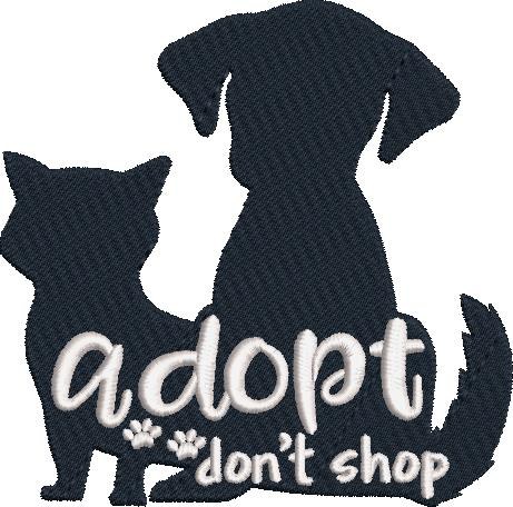 Adopt Dogs Embroidery Design Adopt Dogs Embroidery Design