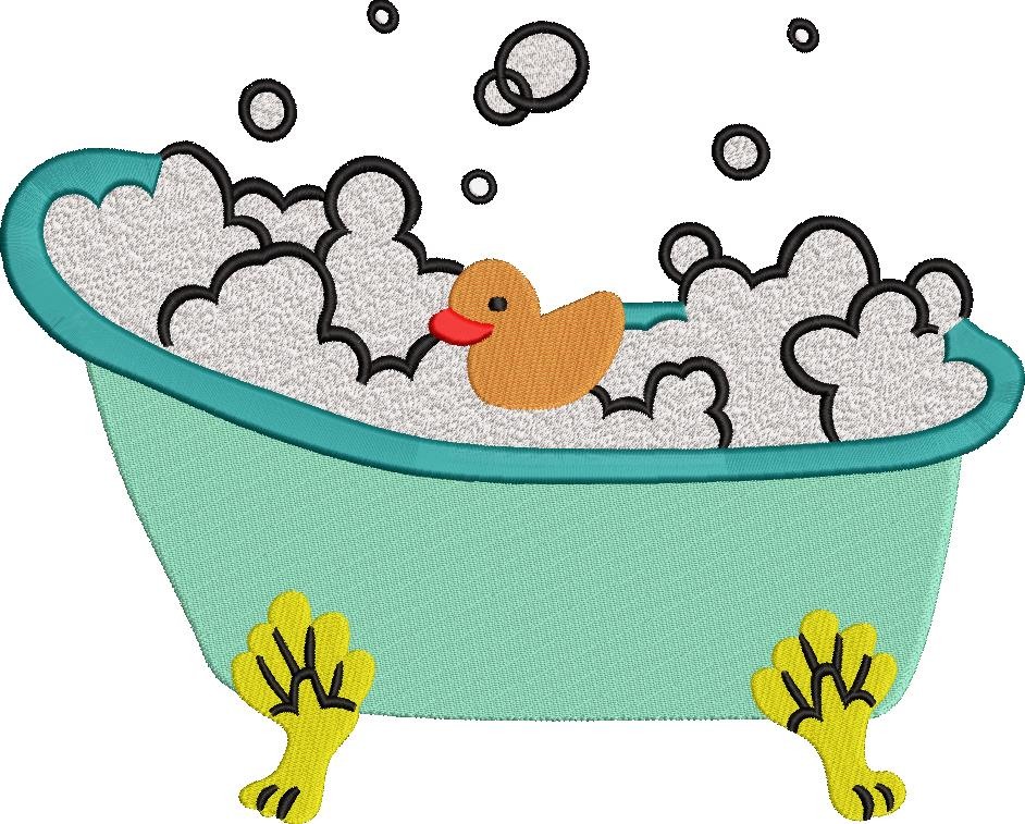 Cute Duck In Bath Tab
