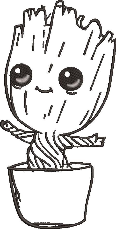 Infant Tree Alien Embroidery Design Infant Tree Alien Embroidery Design