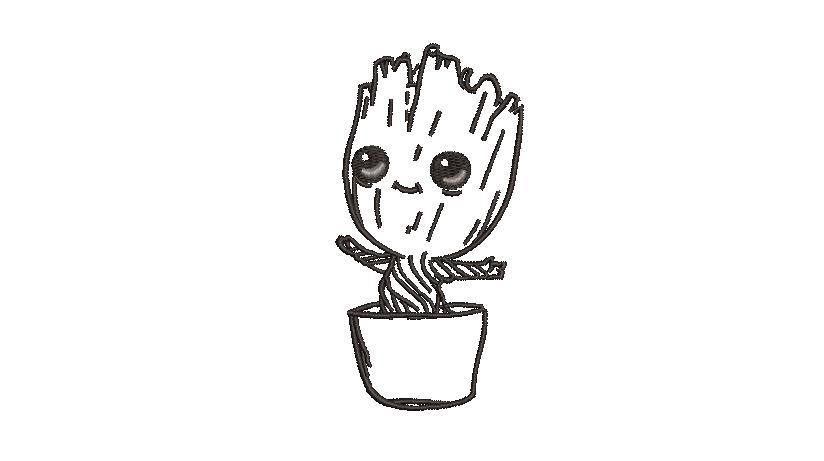 Infant Tree Alien Embroidery Design Infant Tree Alien Embroidery Design