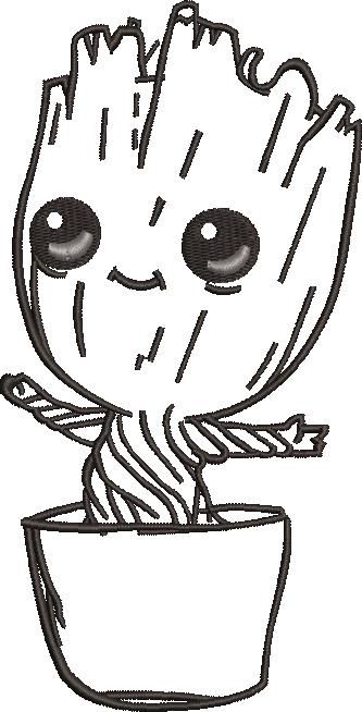 Infant Tree Alien Embroidery Design Infant Tree Alien Embroidery Design