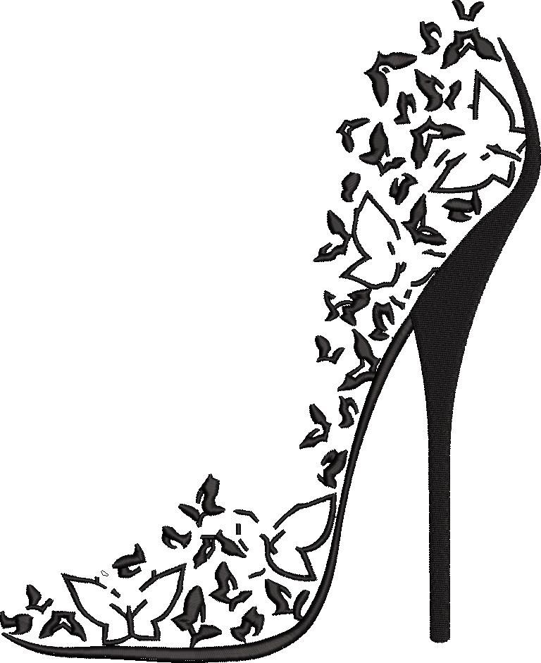 Butterfly Sandal Embroidery Design Butterfly Sandal Embroidery Design