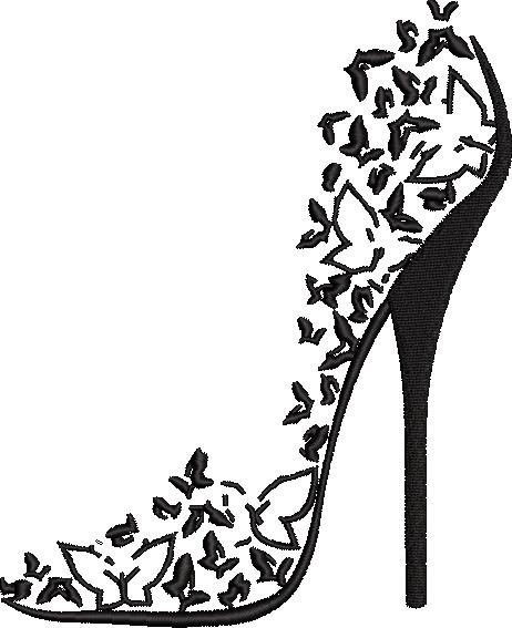 Butterfly Sandal Embroidery Design Butterfly Sandal Embroidery Design