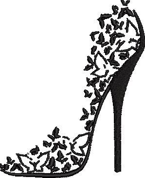 Butterfly Sandal Embroidery Design Butterfly Sandal Embroidery Design