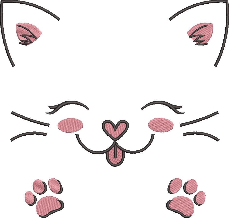 Cat Face And Paw