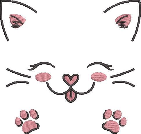 Cat Face And Paw
