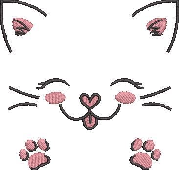 Cat Face And Paw