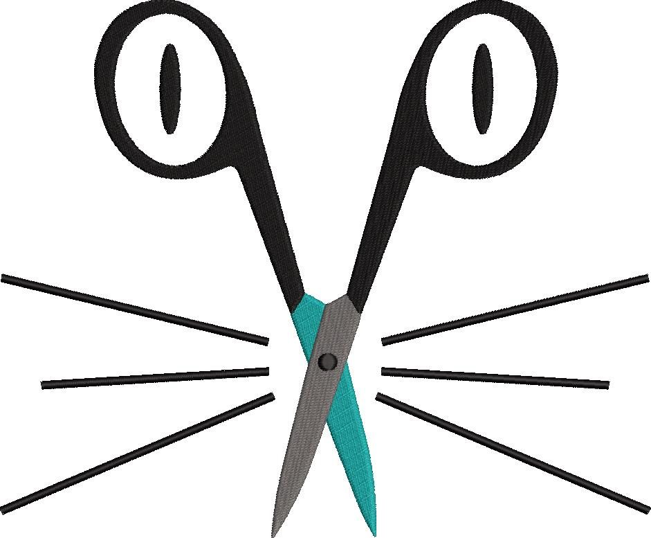 Cat Face By Scissor Embroidery Pattern Cat Face By Scissor Embroidery Pattern