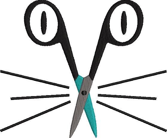 Cat Face By Scissor Embroidery Pattern Cat Face By Scissor Embroidery Pattern