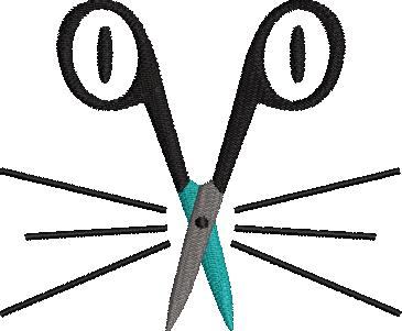 Cat Face By Scissor Embroidery Pattern Cat Face By Scissor Embroidery Pattern