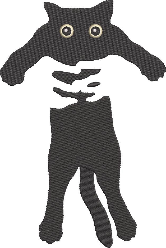 Holding A Cat Silhouette Embroidery Pattern Holding A Cat Silhouette Embroidery Pattern