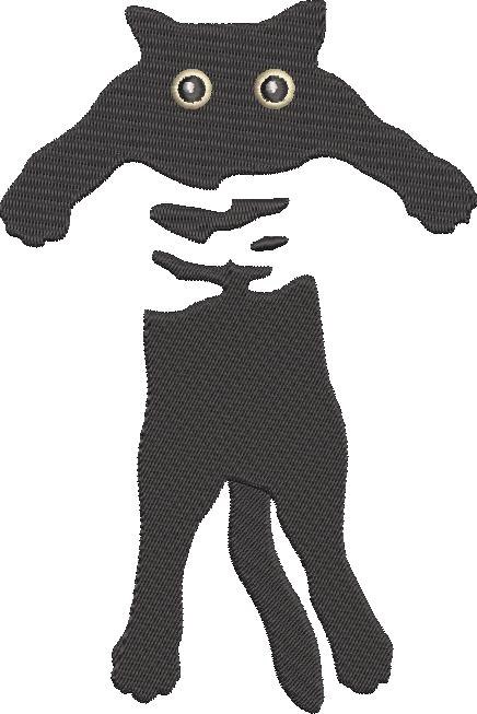 Holding A Cat Silhouette Embroidery Pattern Holding A Cat Silhouette Embroidery Pattern