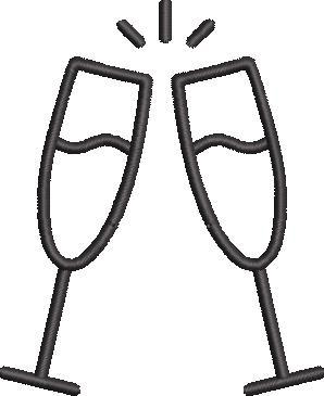 Champagne Glass Embroidery Pattern Champagne Glass Embroidery Pattern