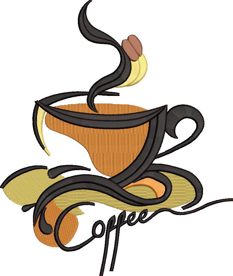Coffee Cup Embroidery Pattern Coffee Cup Embroidery Pattern