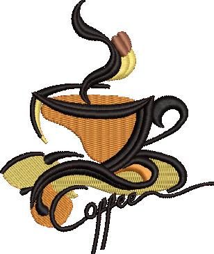 Coffee Cup Embroidery Pattern Coffee Cup Embroidery Pattern