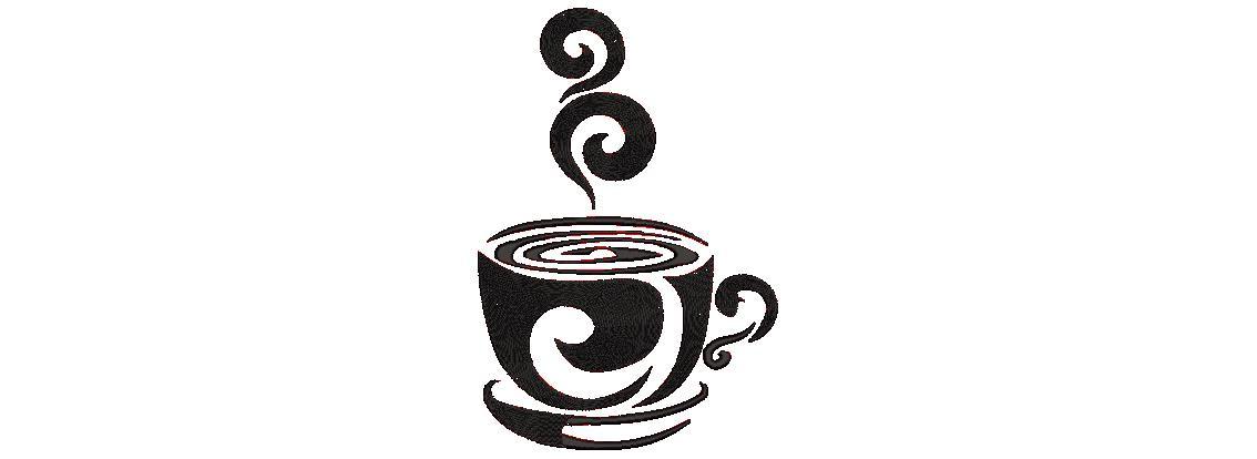 Coffee Cup Silhouette Embroidery Pattern Coffee Cup Silhouette Embroidery Pattern