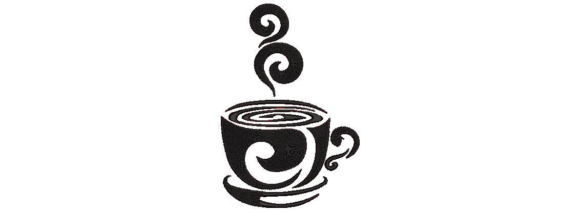 Coffee Cup Silhouette Embroidery Pattern Coffee Cup Silhouette Embroidery Pattern