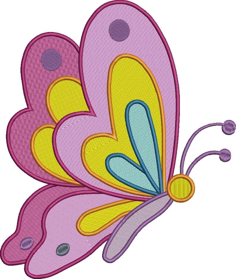 Colorful Butterfly Embroidery Pattern