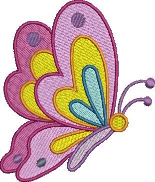 Colorful Butterfly Embroidery Pattern