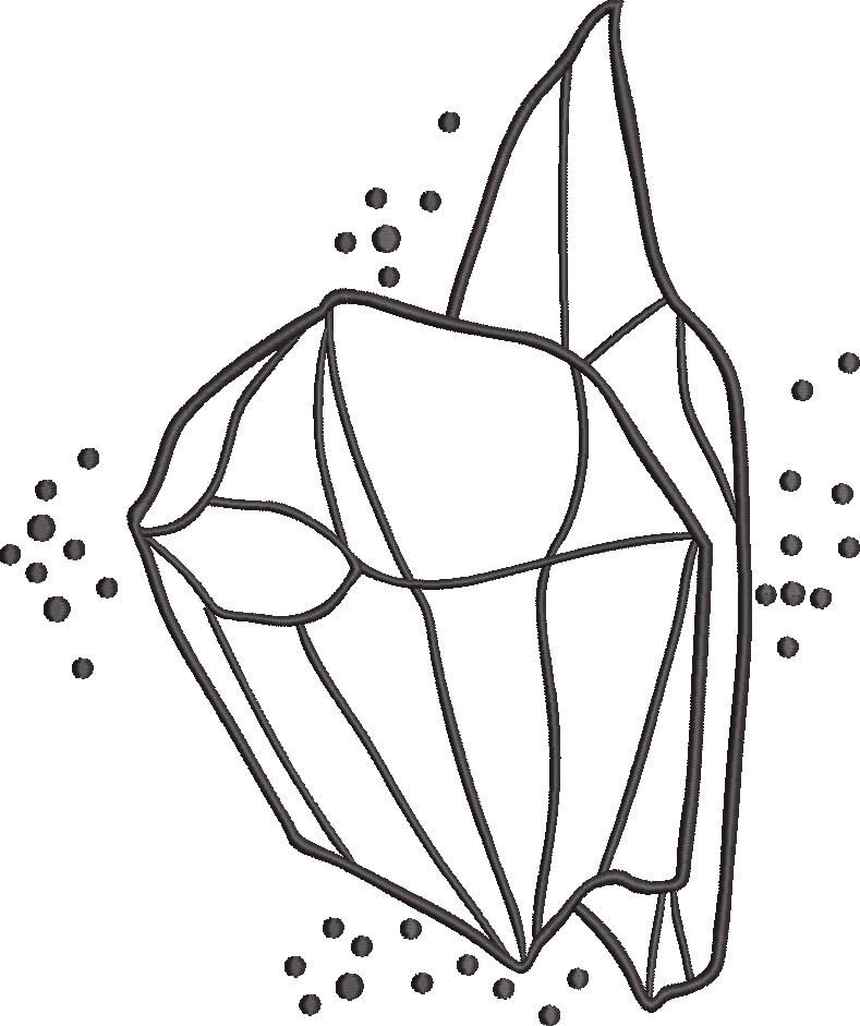 Crystal Stones Embroidery Pattern