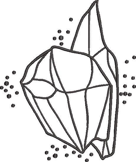 Crystal Stones Embroidery Pattern