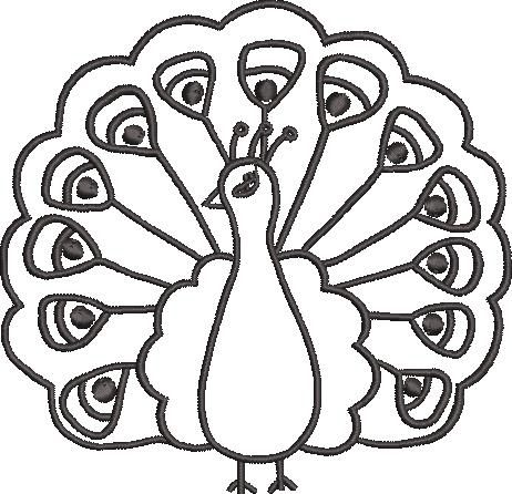 Cute Peacock Embroidery Design