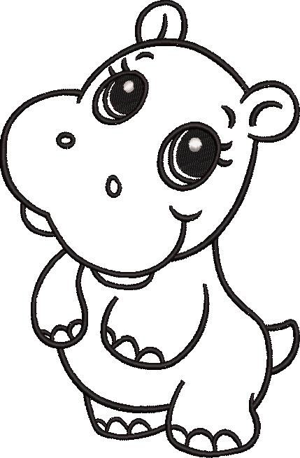 Cute Hippo Embroidery Design Cute Hippo Embroidery Design