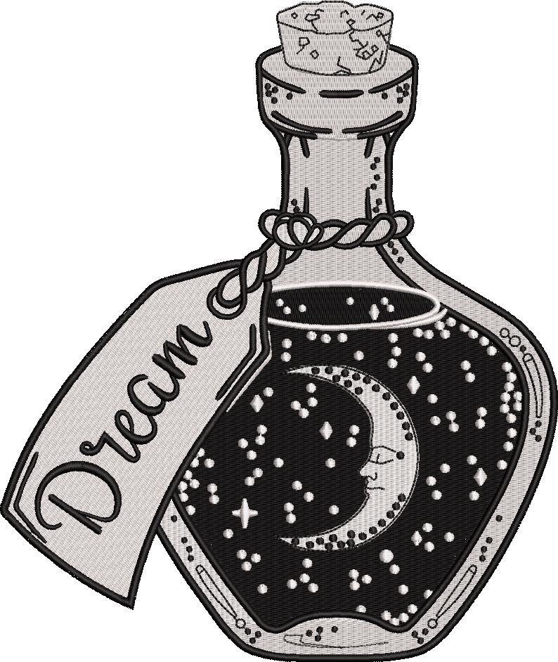 Dream Bottle Embroidery Design Dream Bottle Embroidery Design