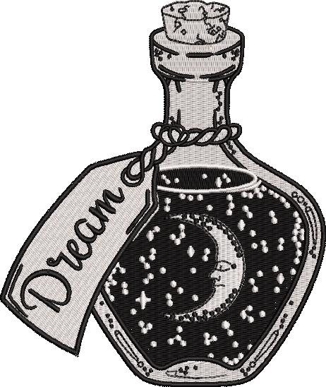 Dream Bottle Embroidery Design Dream Bottle Embroidery Design
