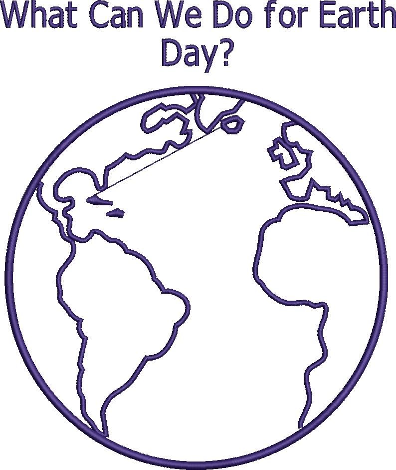 What Can We Do For Earth Day Embroidery Design