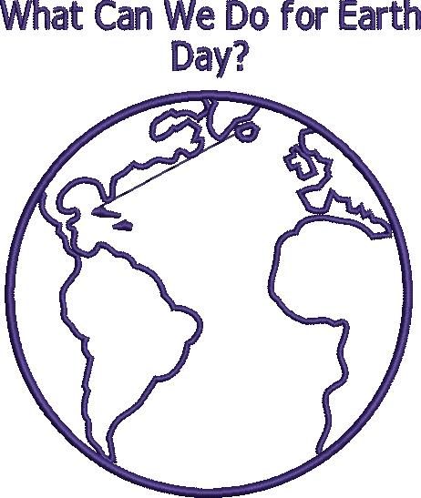 What Can We Do For Earth Day Embroidery Design