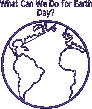 What Can We Do For Earth Day Embroidery Design