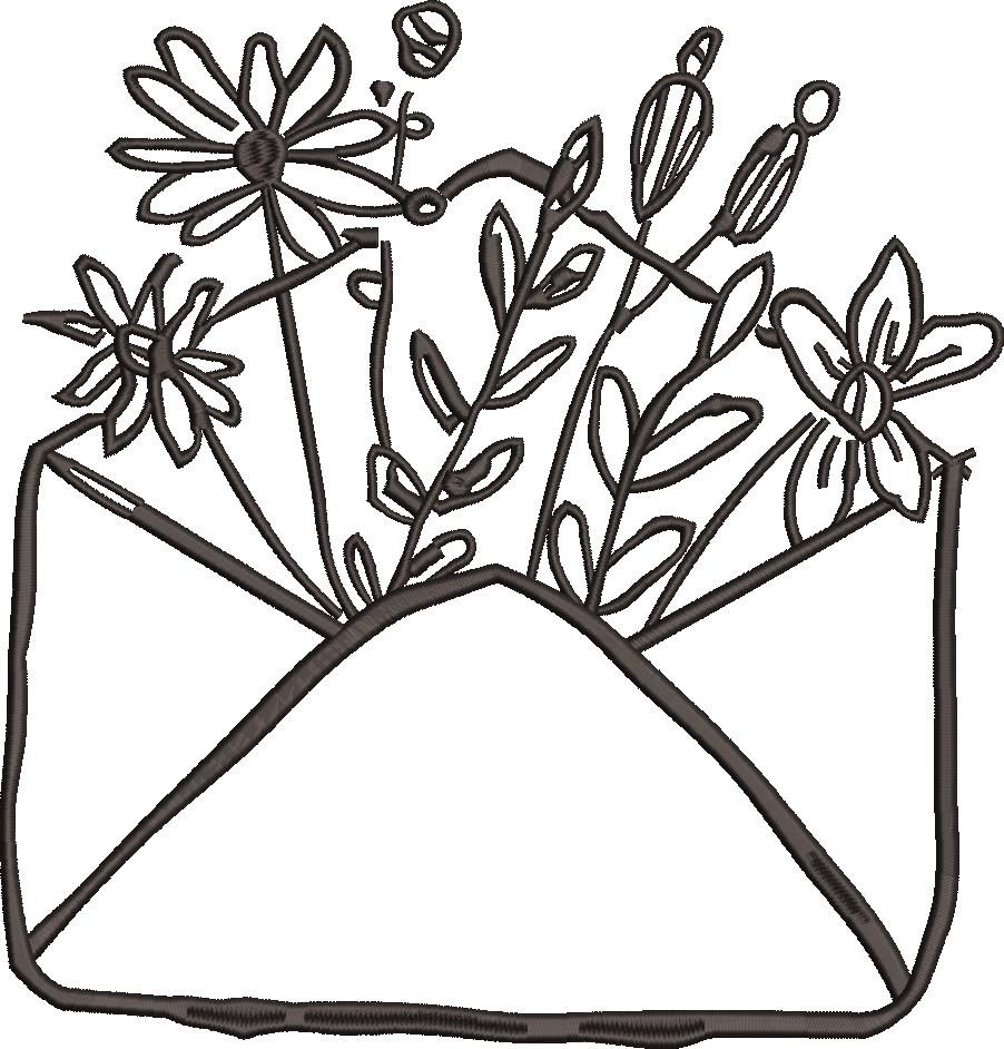 Envelope Embroidery Design Envelope Embroidery Design