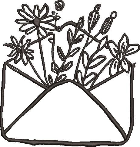 Envelope Embroidery Design Envelope Embroidery Design