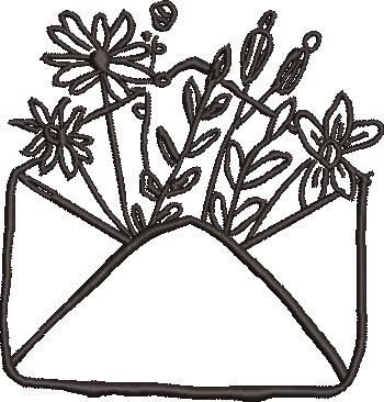Envelope Embroidery Design Envelope Embroidery Design