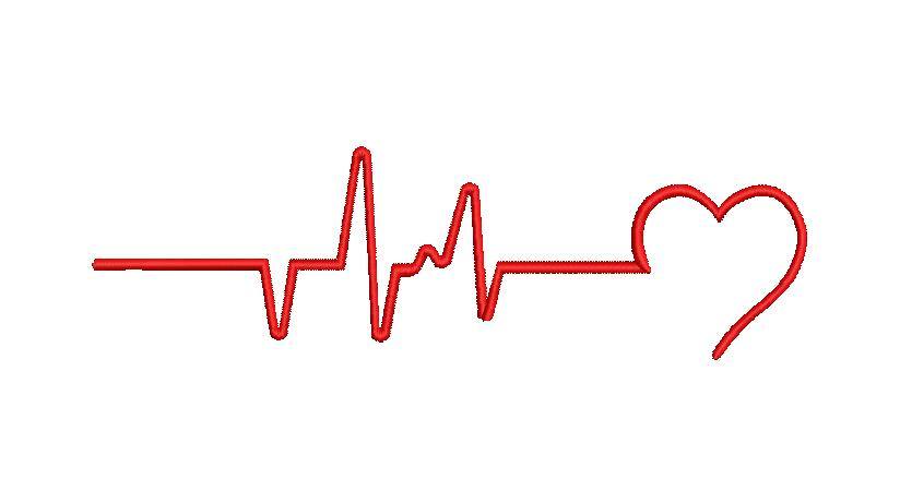 Heart Beat Embroidery Design Heart Beat Embroidery Design