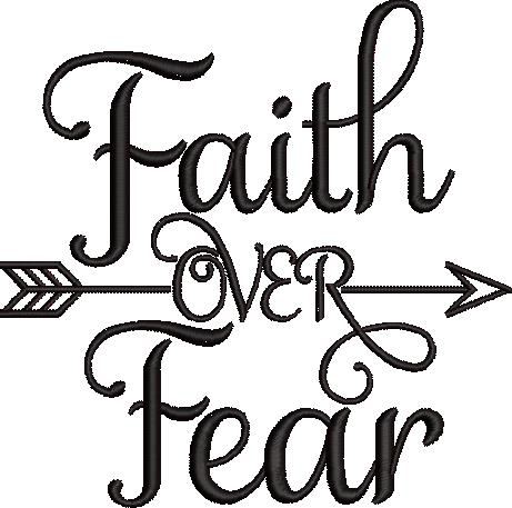 Faith Over Fear Embroidery Design Faith Over Fear Embroidery Design