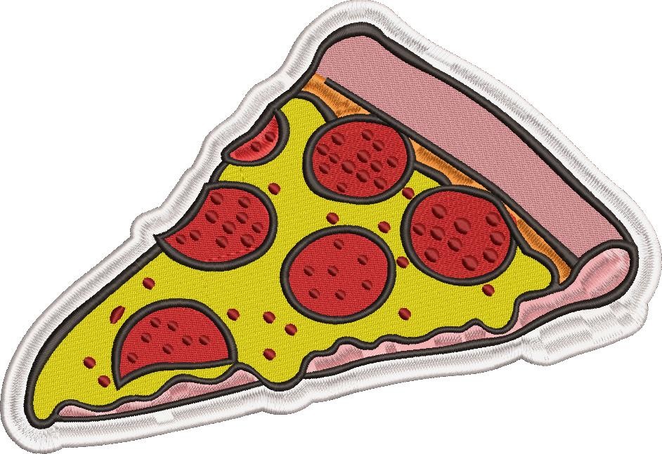 Pizza Embroidery Design