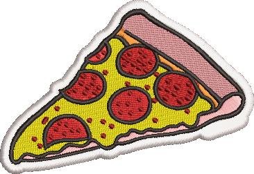Pizza Embroidery Design