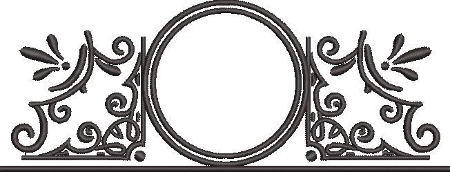 Circle Frame Embroidery Design