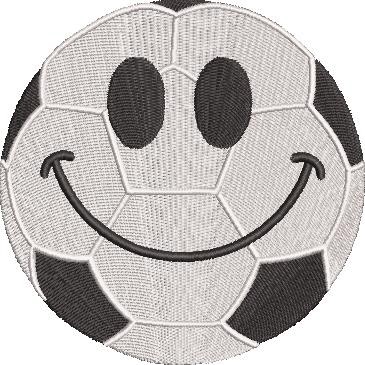 Smiley Football Embroidery Pattern Smiley Football Embroidery Pattern