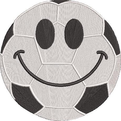 Smiley Football Embroidery Pattern Smiley Football Embroidery Pattern