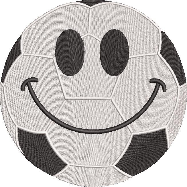 Smiley Football Embroidery Pattern Smiley Football Embroidery Pattern