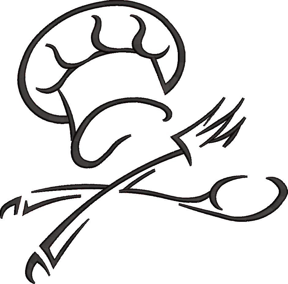 Fork And Spoon Embroidery Design Fork And Spoon Embroidery Design