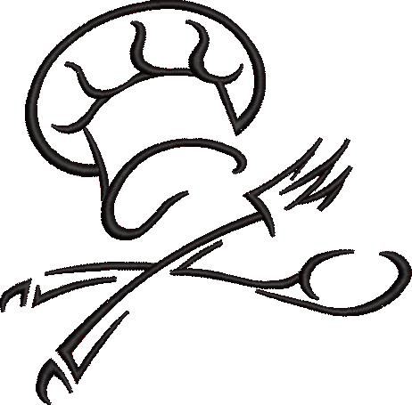 Fork And Spoon Embroidery Design Fork And Spoon Embroidery Design