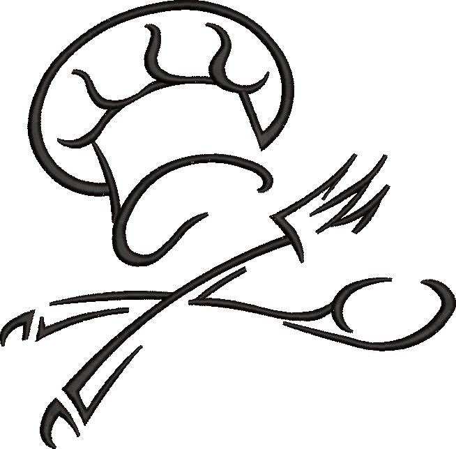 Fork And Spoon Embroidery Design Fork And Spoon Embroidery Design