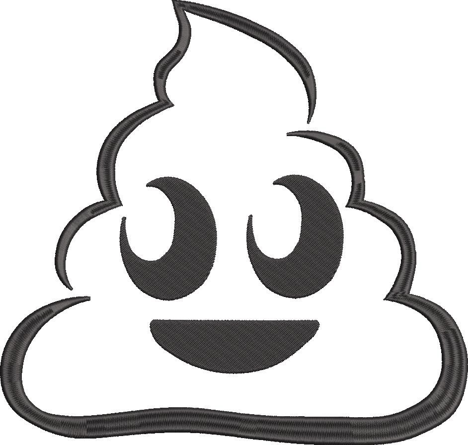 Funny Poop Emoji Embroidery Design Funny Poop Emoji Embroidery Design